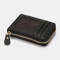 Men’s RFID Faux Leather Card Holder – Compact Zip-Around Wallet with Multi-Slot Organisation