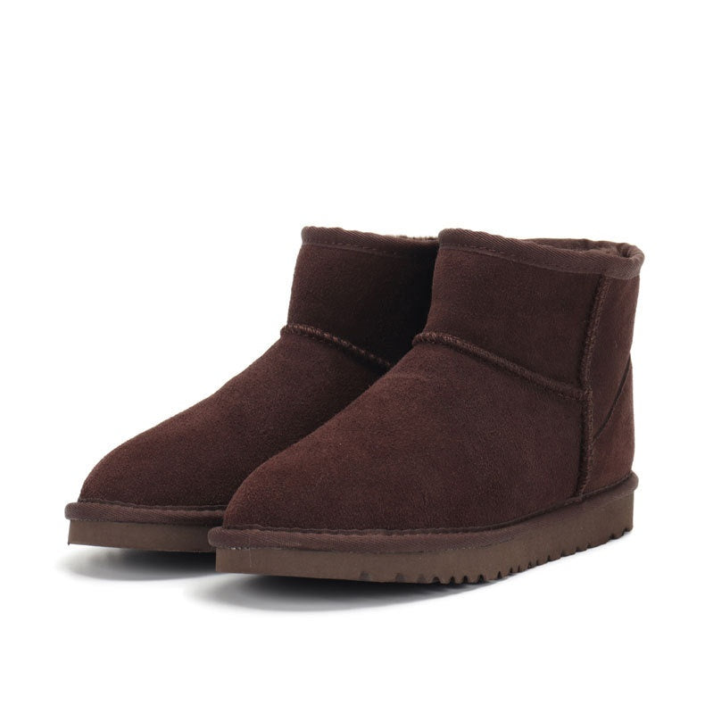 Women's Suede-Look Snow Boots - Chocolate