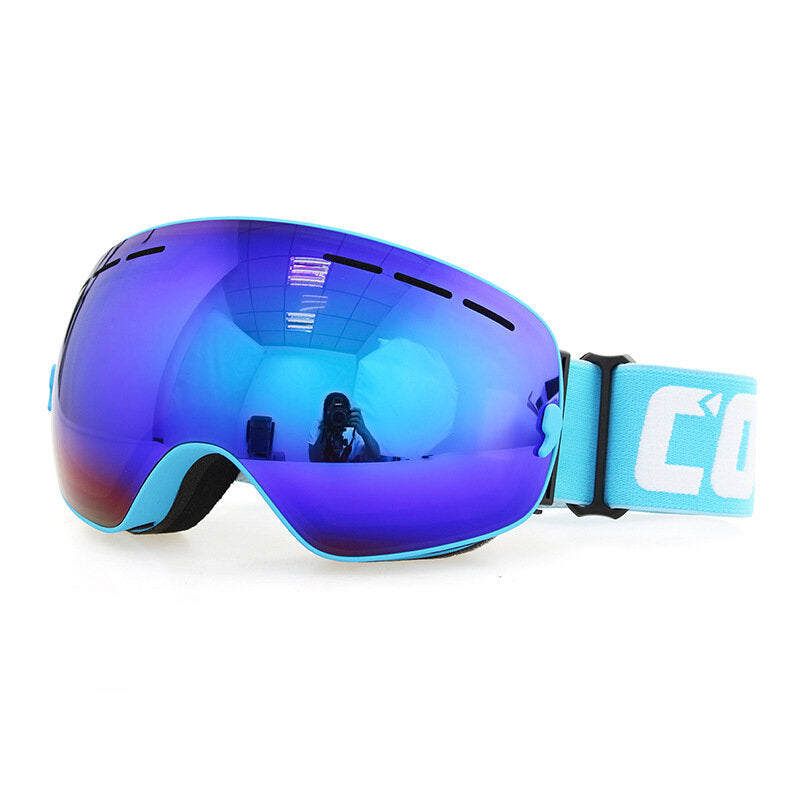 Men’s Anti-Fog Ski Goggles – Wide-Lens Snowboard Goggles with UV Protection and Helmet-Compatible Strap