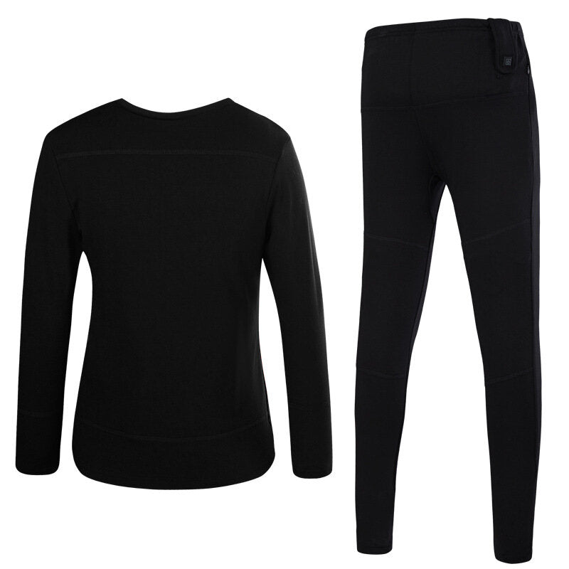 Unisex Electric Heated Base Layer Set – Long-Sleeve Top with Fitted Thermal Trousers
