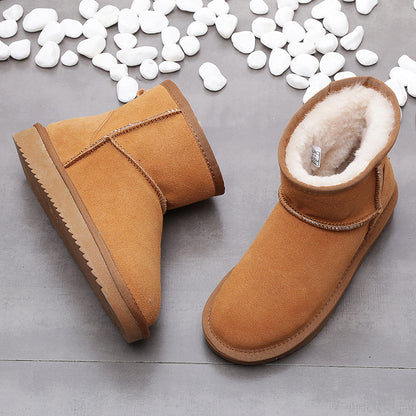 Women's Faux Fur Lined Heeled Snow Boots - Army Green