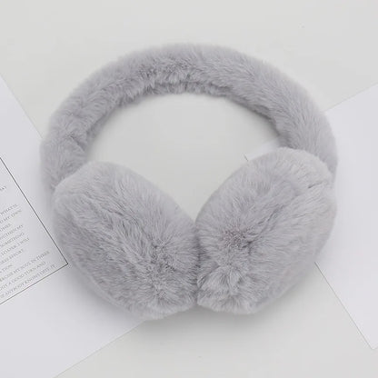 Women’s Plush Faux-Fur Winter Earmuffs – Foldable Adjustable Warm Ear Covers for Outdoor Cold-Weather Wear