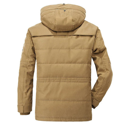 Men’s Fleece-Lined Multi-Pocket Winter Parka – Weather-Resistant Utility Layer for Everyday and Outdoor Cold-Weather Wear
