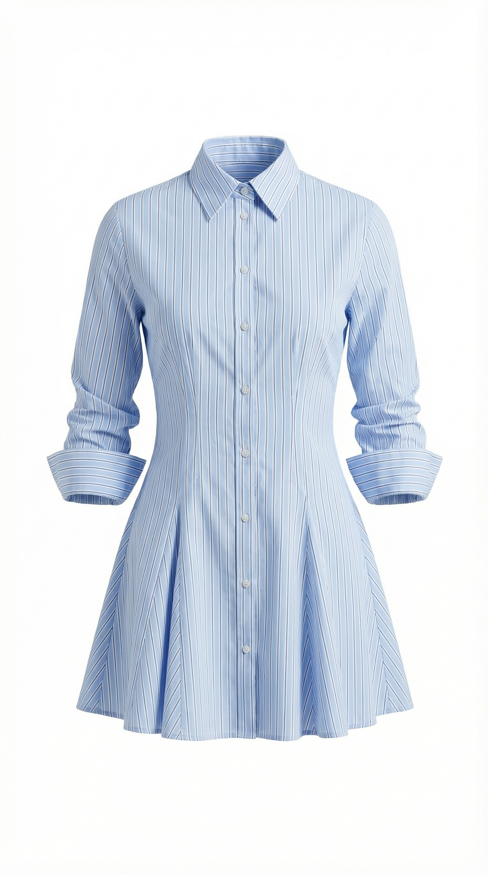 Women’s Printed Shirt Dress – Fit-and-Flare Button-Front Style for Spring and Summer