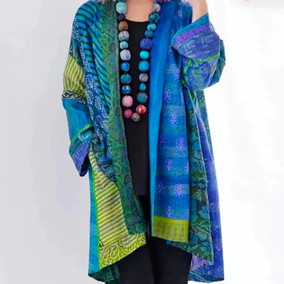 Women’s Printed Longline Cardigan – Relaxed Boho Duster Layer for Everyday and Weekend Wear