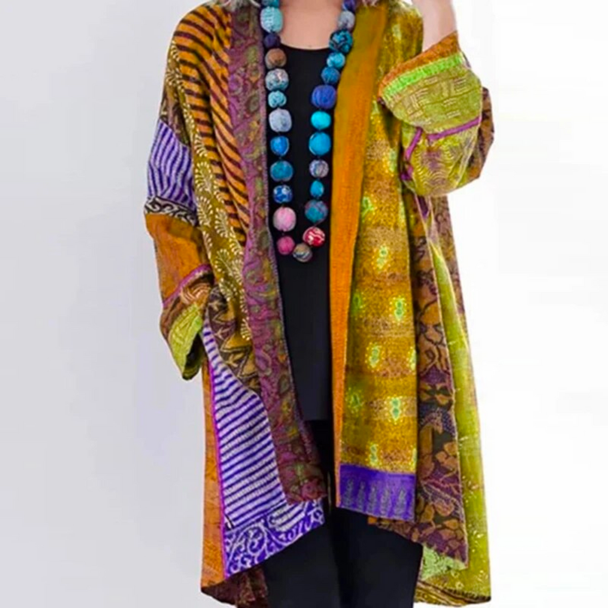 Women’s Printed Longline Cardigan – Relaxed Boho Duster Layer for Everyday and Weekend Wear