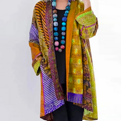 Women’s Printed Longline Cardigan – Relaxed Boho Duster Layer for Everyday and Weekend Wear