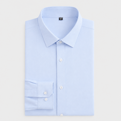Men’s Breathable Cotton Dress Shirt – Refined Long-Sleeve Layer for Tailored Looks