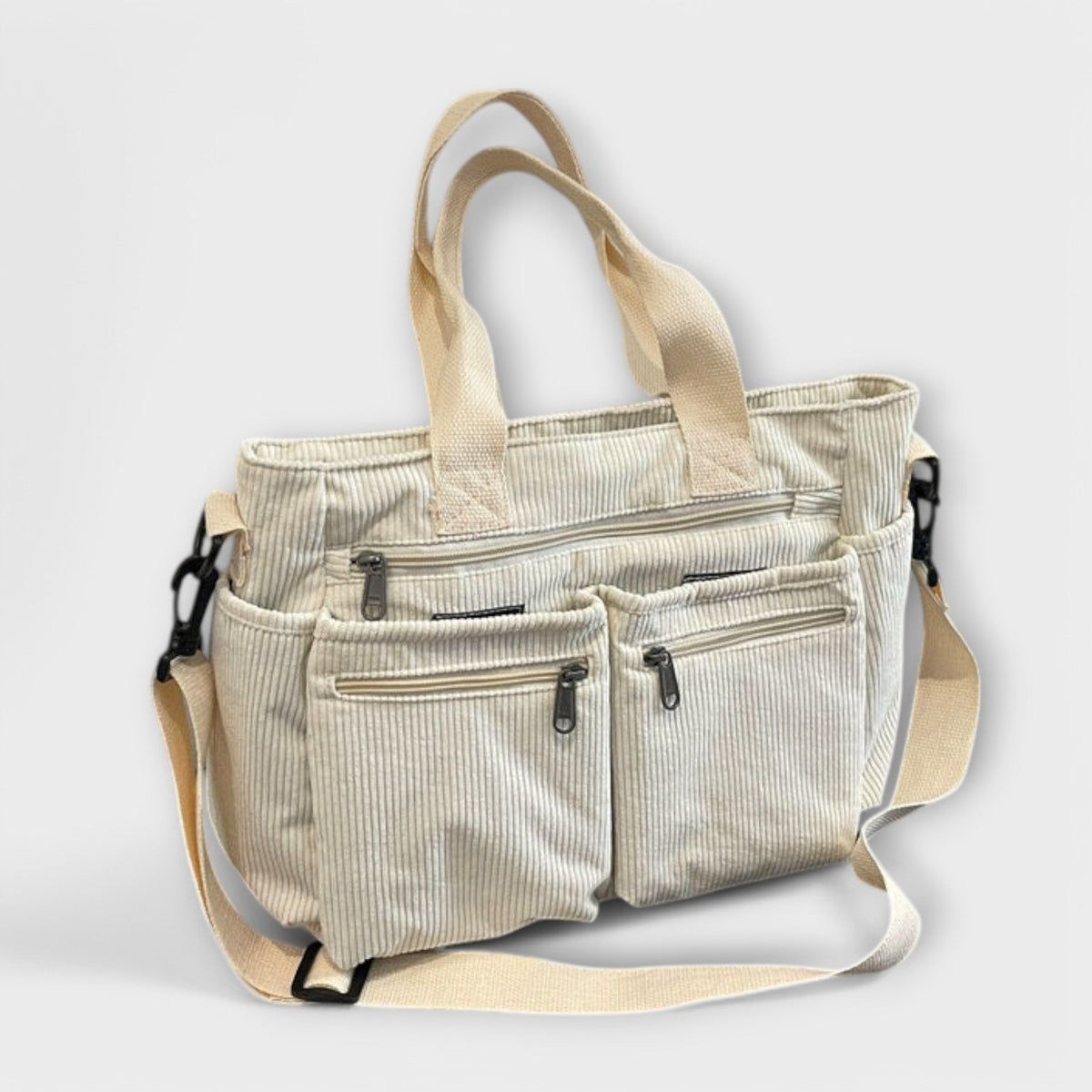 Women’s Multi-Pocket Tote Bag – Practical Dual-Carry Style for Work and Everyday Use