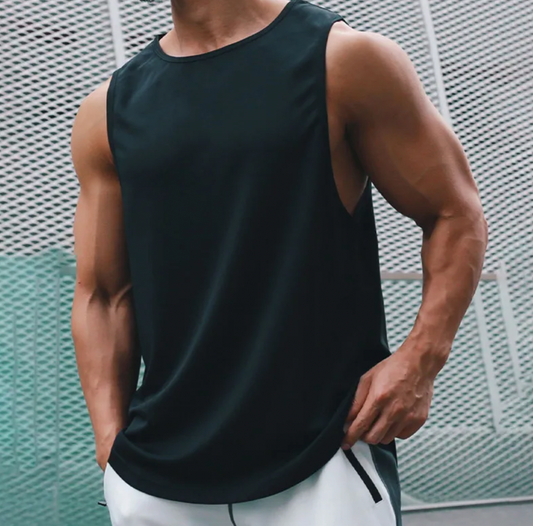 Men’s Sleeveless Training Tank Top – Relaxed Athletic Layer for Gym and Workouts