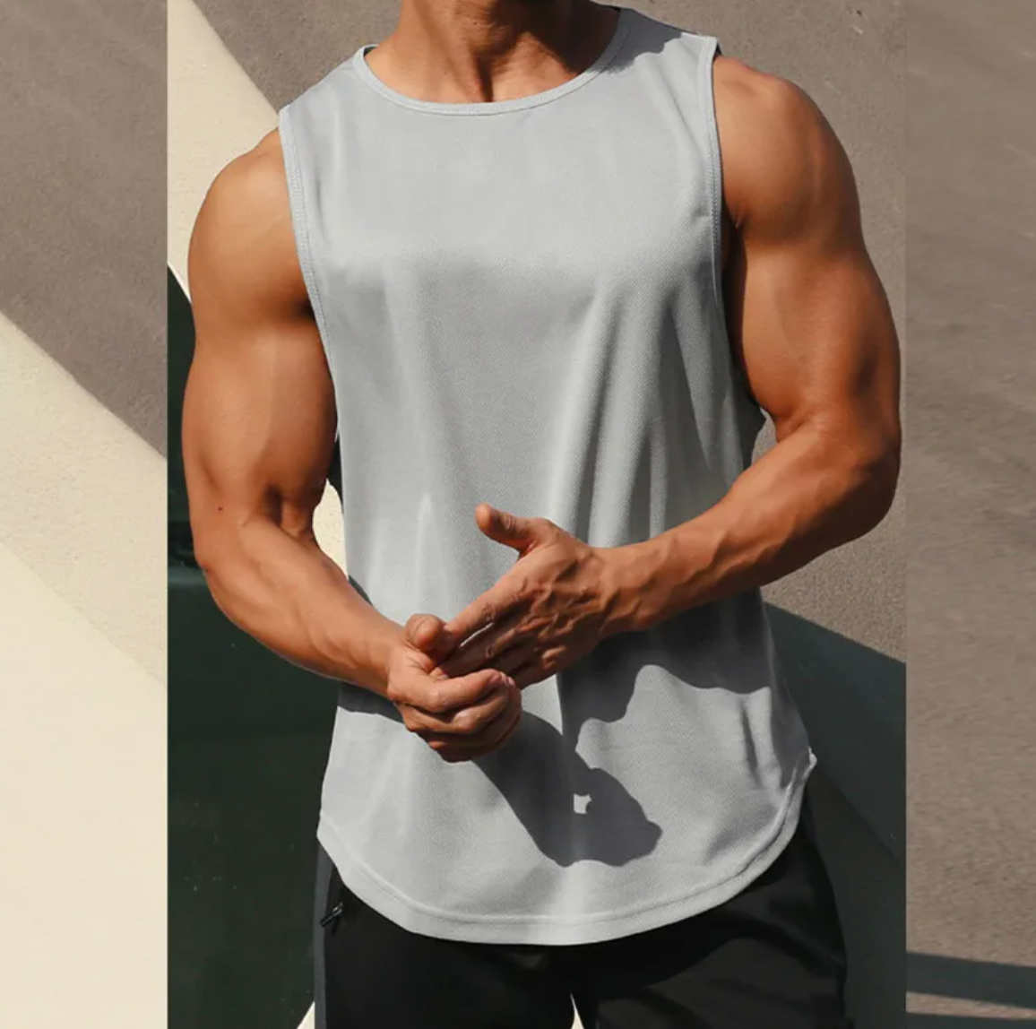 Men’s Sleeveless Training Tank Top – Relaxed Athletic Layer for Gym and Workouts