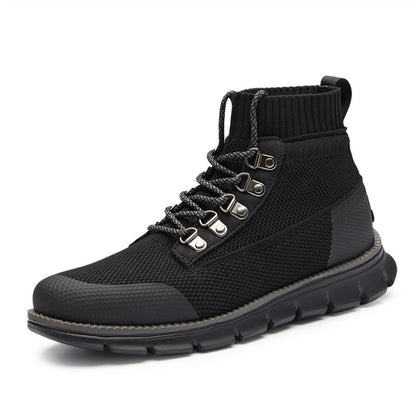 Men’s Breathable Mesh High-Top Trainers – Lightweight Support for Everyday Wear
