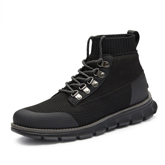 Men’s Breathable Mesh High-Top Trainers – Lightweight Support for Everyday Wear