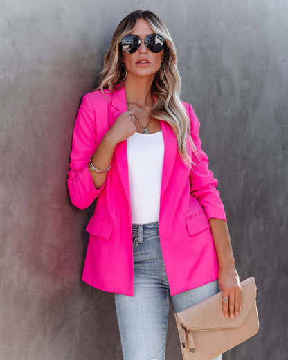 Women’s Fitted Blazer – Lapel Collar with Lightweight Construction