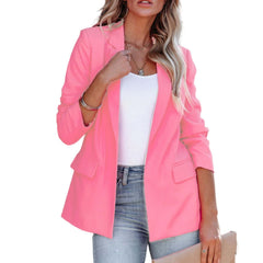 Women’s Fitted Blazer – Lapel Collar with Lightweight Construction