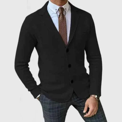 Men’s Knitted Blazer – Lapel Collar with Unstructured Shoulders