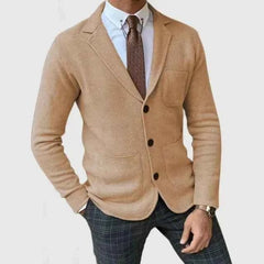 Men’s Knitted Blazer – Lapel Collar with Unstructured Shoulders