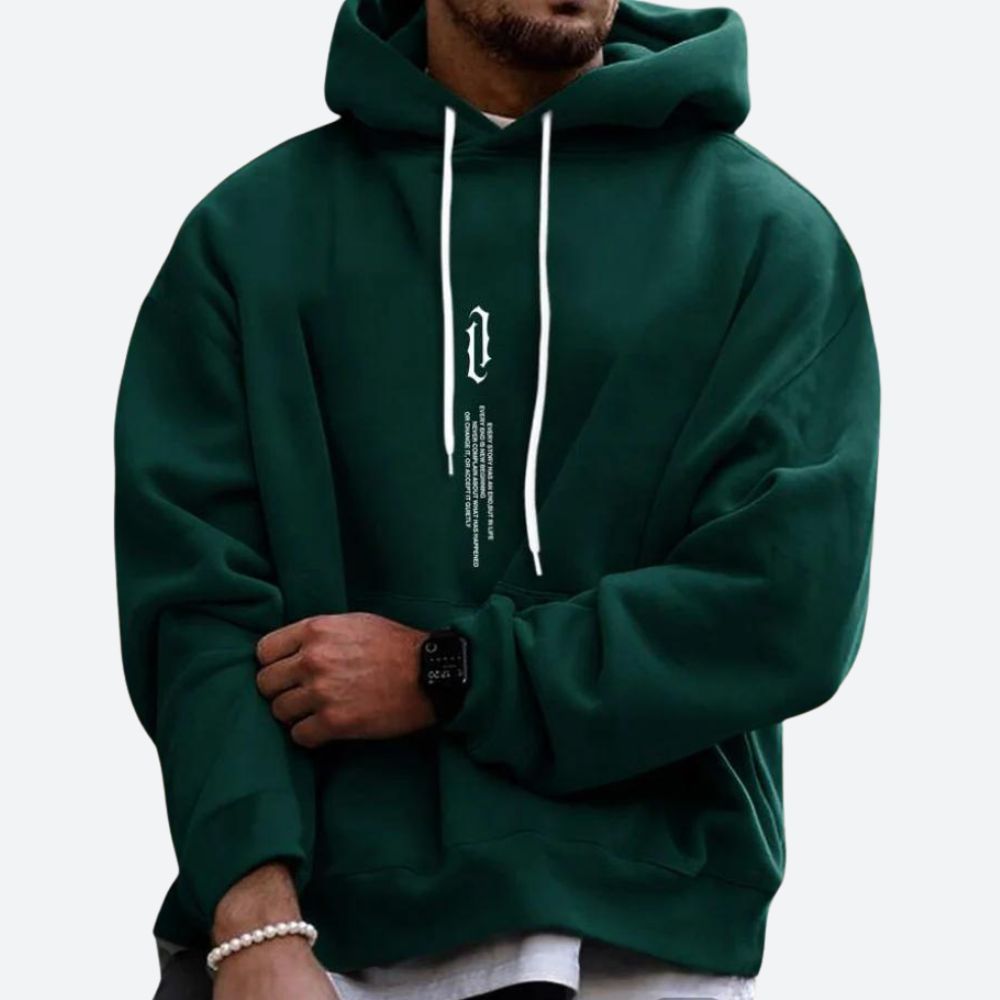 Men’s Oversized Graphic Hoodie – Relaxed Pullover Sweatshirt for Everyday Streetwear