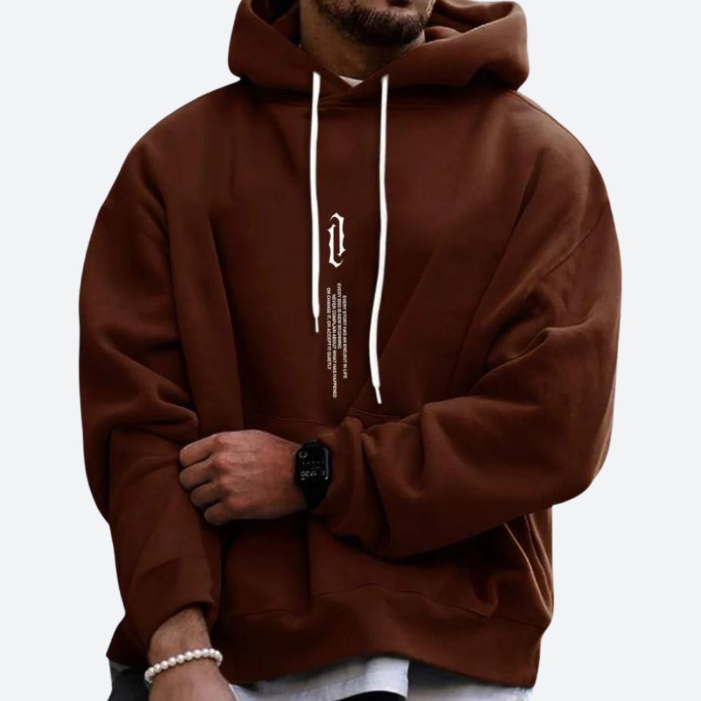 Men’s Oversized Graphic Hoodie – Relaxed Pullover Sweatshirt for Everyday Streetwear