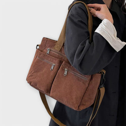 Women’s Multi-Pocket Tote Bag – Practical Dual-Carry Style for Work and Everyday Use