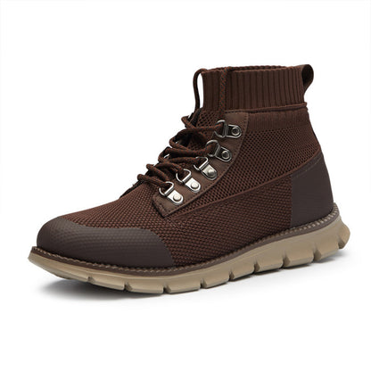 Men’s Breathable Mesh High-Top Trainers – Lightweight Support for Everyday Wear