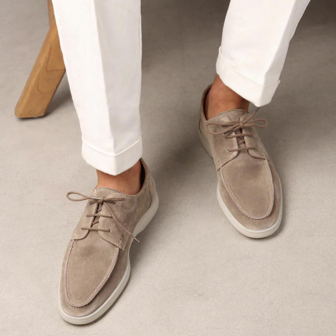 Stratford Luxury Men’s Leather Lace-Up Loafers – Premium Dress and Casual Shoes