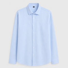 Men’s Breathable Cotton Dress Shirt – Refined Long-Sleeve Layer for Tailored Looks