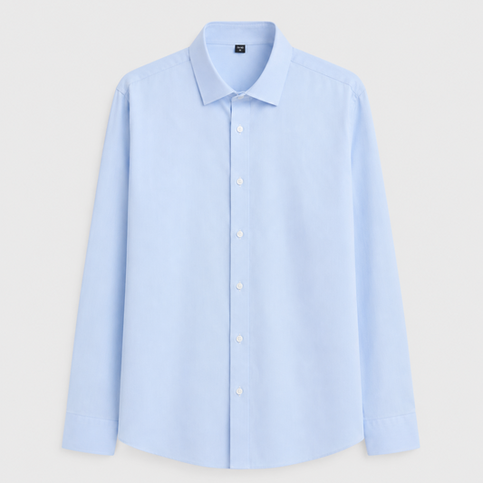 Men’s Breathable Cotton Dress Shirt – Refined Long-Sleeve Layer for Tailored Looks