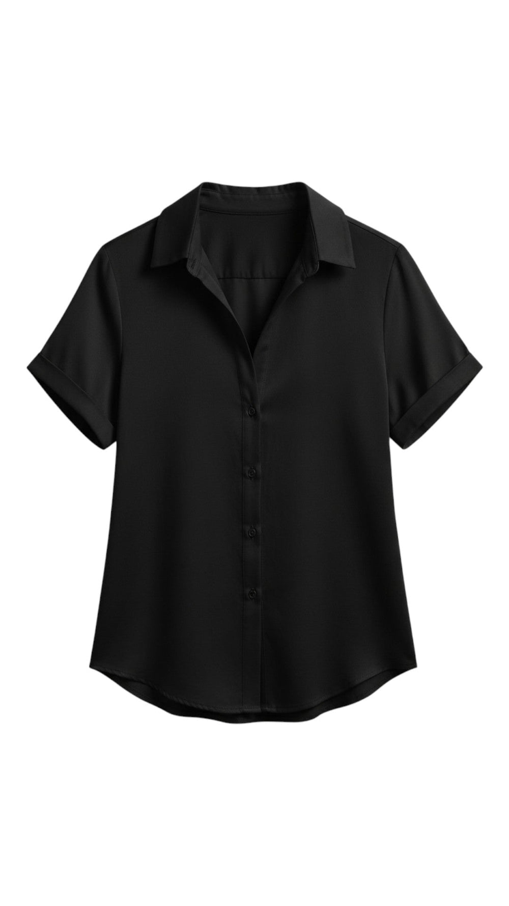 Women’s Short-Sleeve Button-Up Shirt – Relaxed Smart Casual Everyday Style