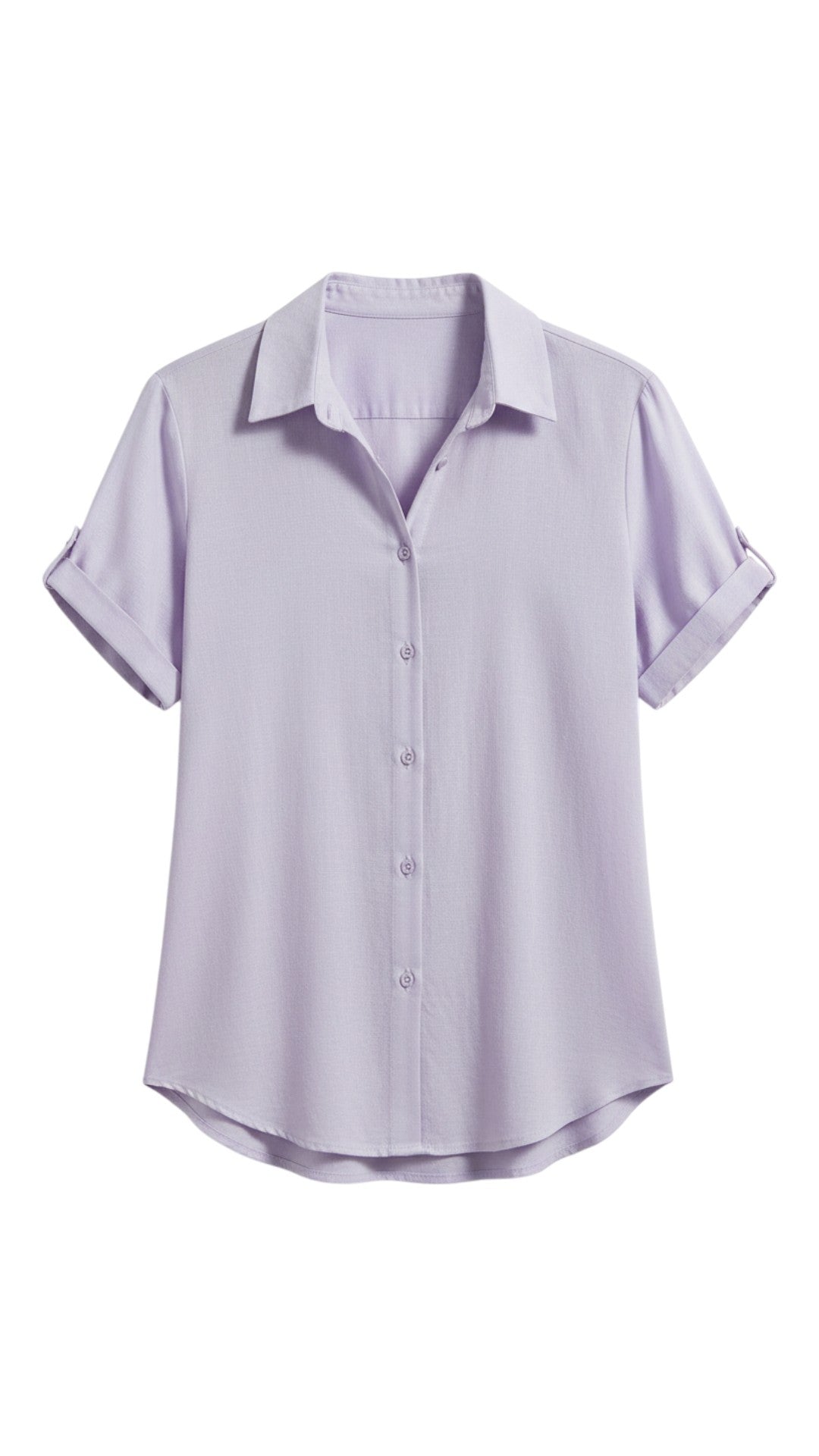 Women’s Short-Sleeve Button-Up Shirt – Relaxed Smart Casual Everyday Style