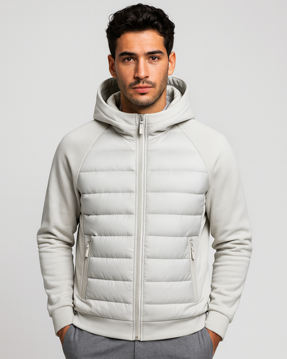 Men’s Hooded Hybrid Softshell Jacket – Lightweight Autumn Winter Layer for Everyday Wear