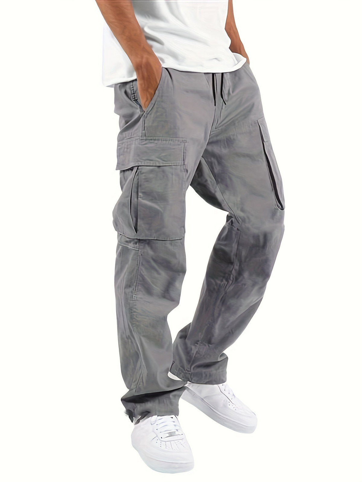 Men’s Cargo Trousers – Multi-Purpose Pockets with Wide Relaxed Fit