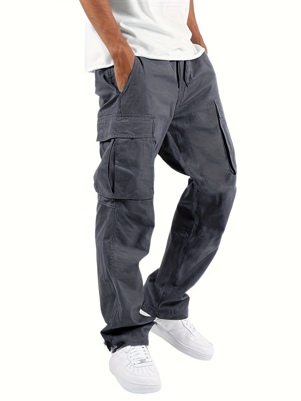 Men’s Cargo Trousers – Multi-Purpose Pockets with Wide Relaxed Fit