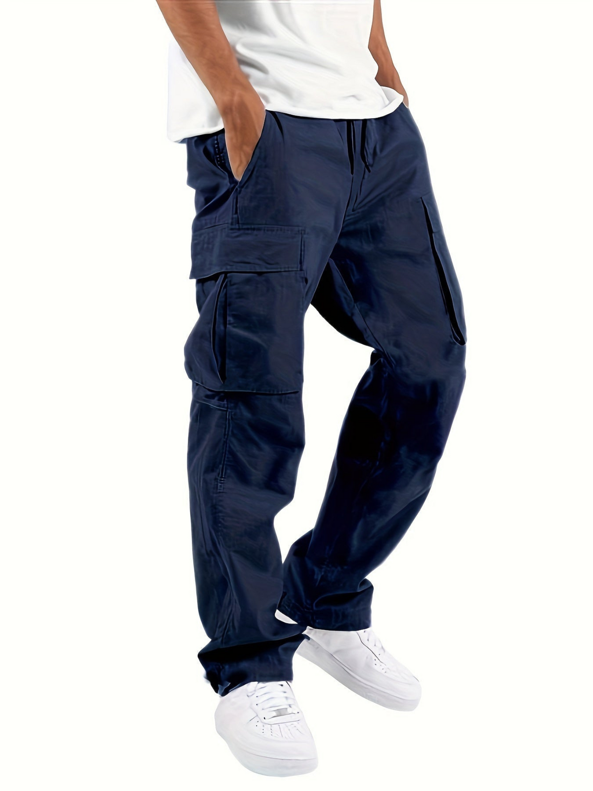 Men’s Cargo Trousers – Multi-Purpose Pockets with Wide Relaxed Fit