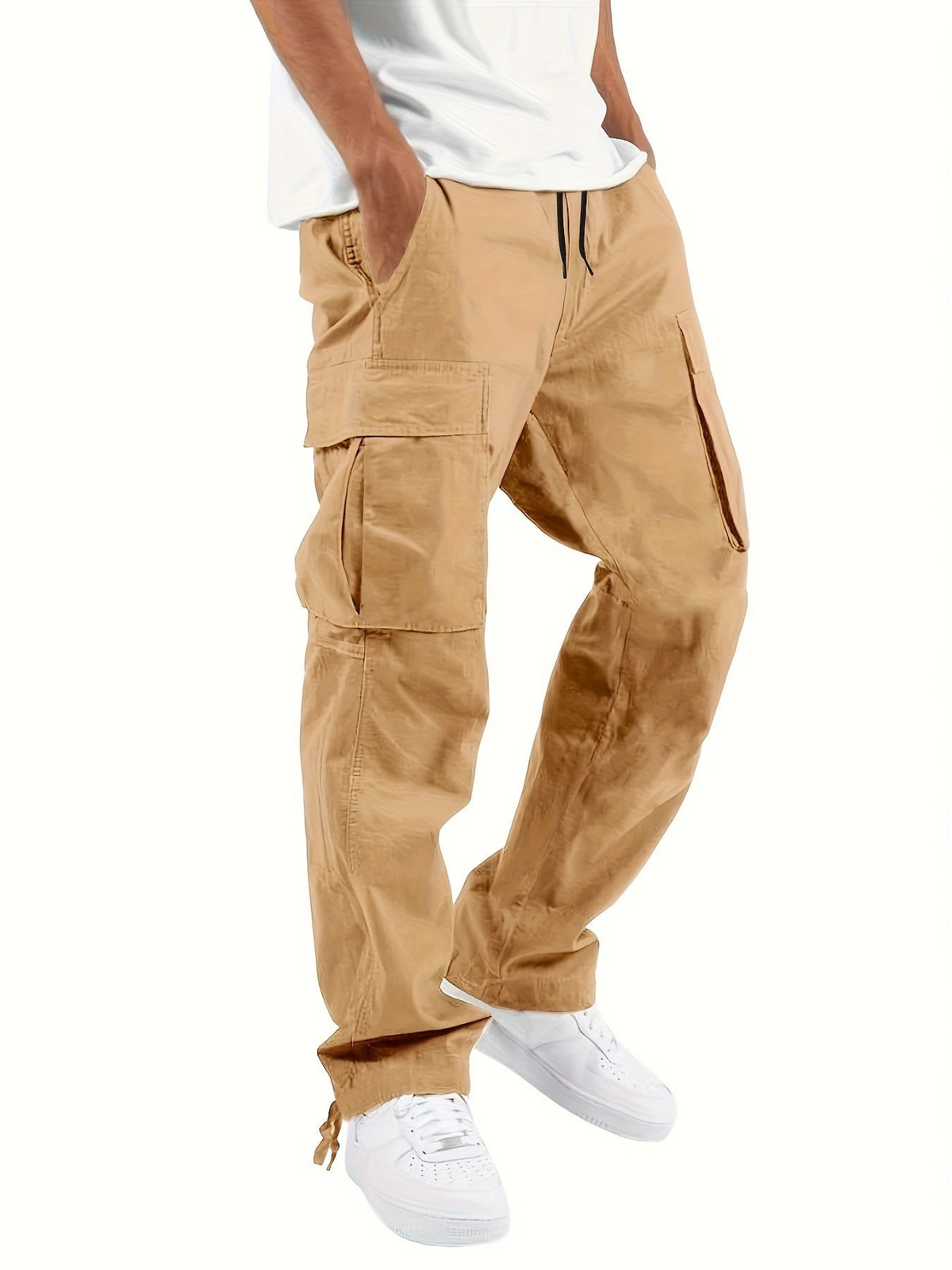 Men’s Cargo Trousers – Multi-Purpose Pockets with Wide Relaxed Fit