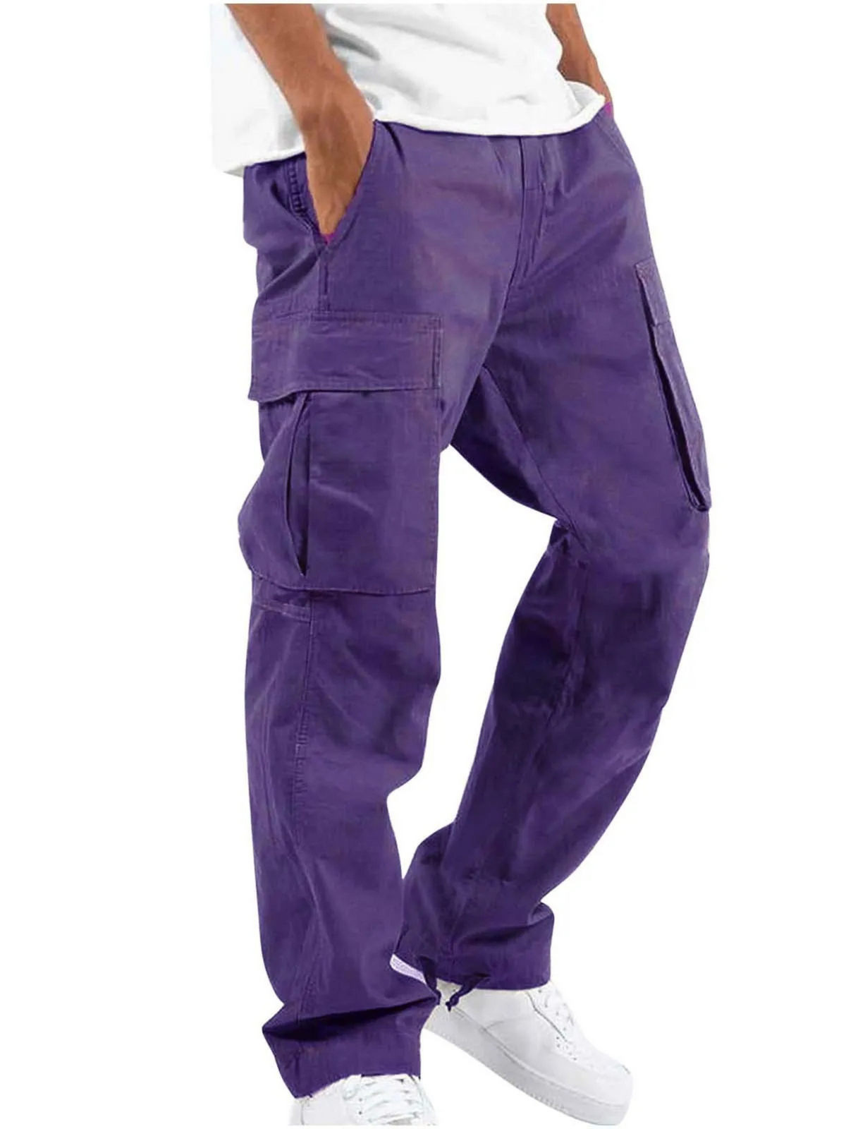 Men’s Cargo Trousers – Multi-Purpose Pockets with Wide Relaxed Fit