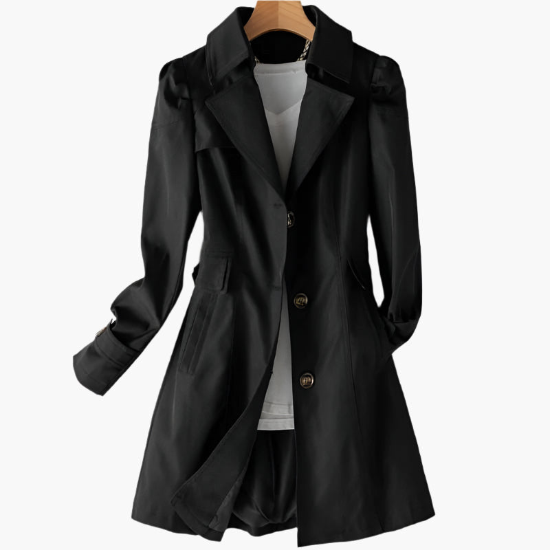 Women’s Single-Breasted Trench Coat – Tailored Transitional Layer for Smart Casual Wear