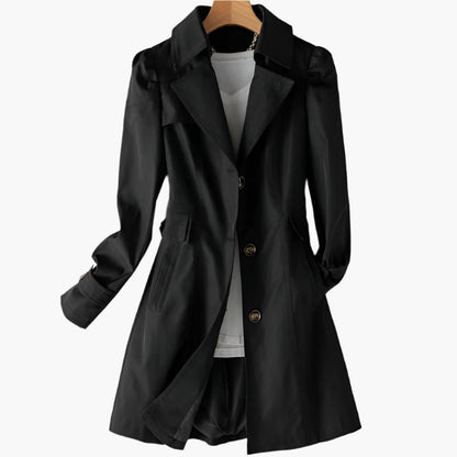 Women’s Single-Breasted Trench Coat – Tailored Transitional Layer for Smart Casual Wear