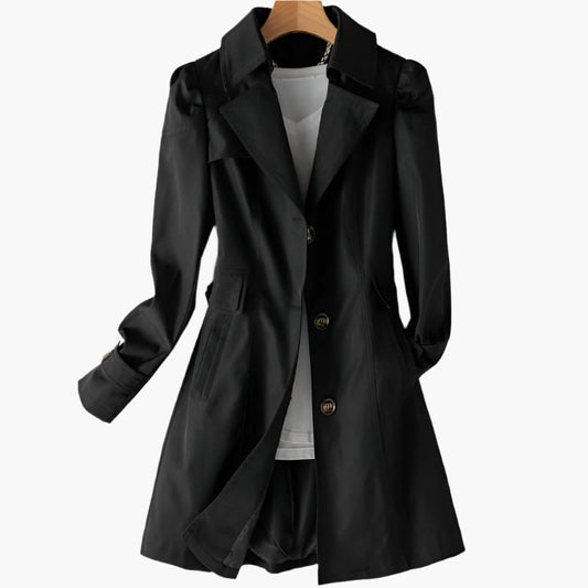 Women’s Single-Breasted Trench Coat – Tailored Transitional Layer for Smart Casual Wear
