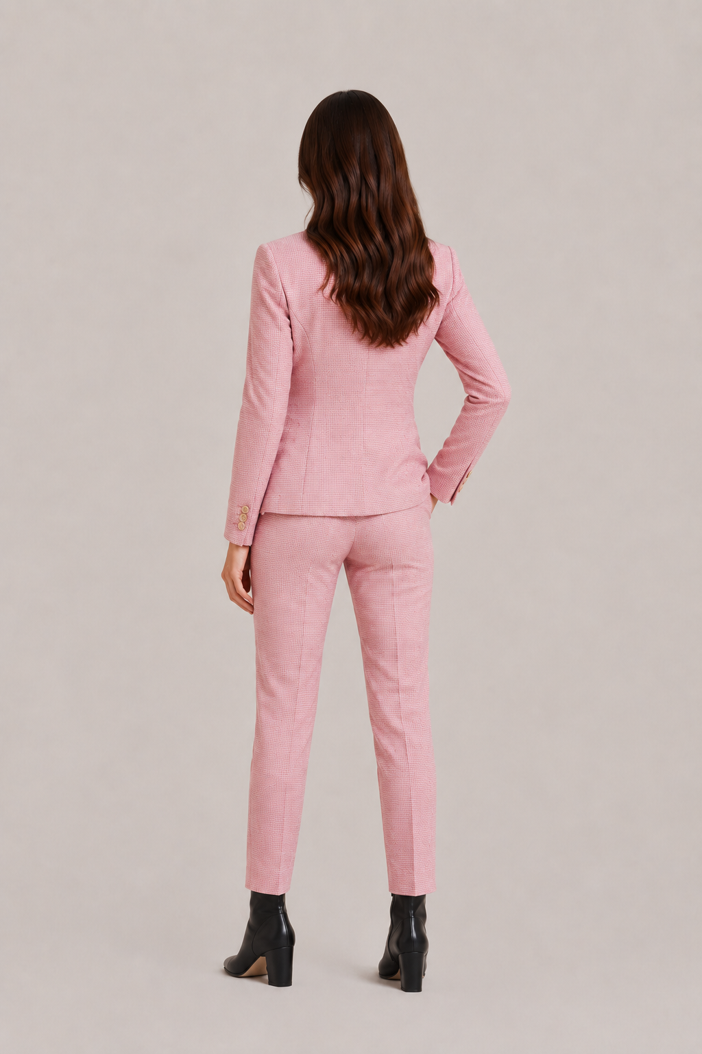Women’s Tailored Trouser Suit – Fitted Single-Breasted Blazer with Straight-Leg Trousers for Office and Business Wear