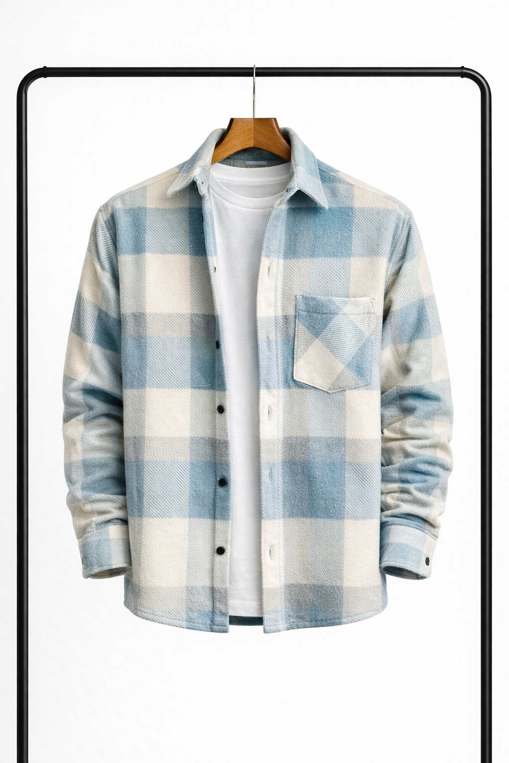 Classic Checked Men’s Overshirt – Warm, Comfortable & Versatile Layering Shirt Jacket