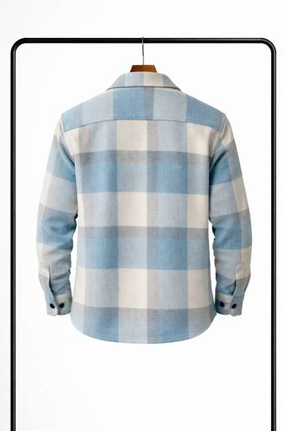 Classic Checked Men’s Overshirt – Warm, Comfortable & Versatile Layering Shirt Jacket