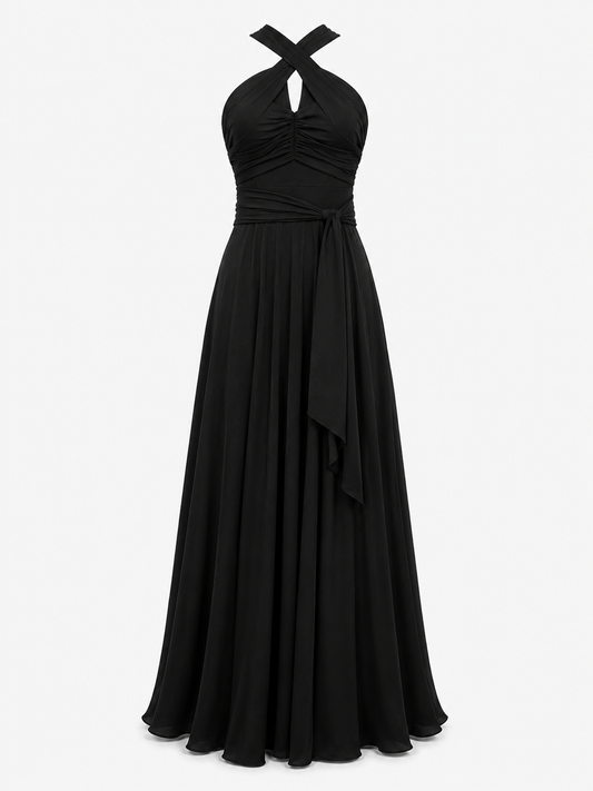 Women’s Convertible Multiway Maxi Dress – Backless Wrap Style for Weddings and Events