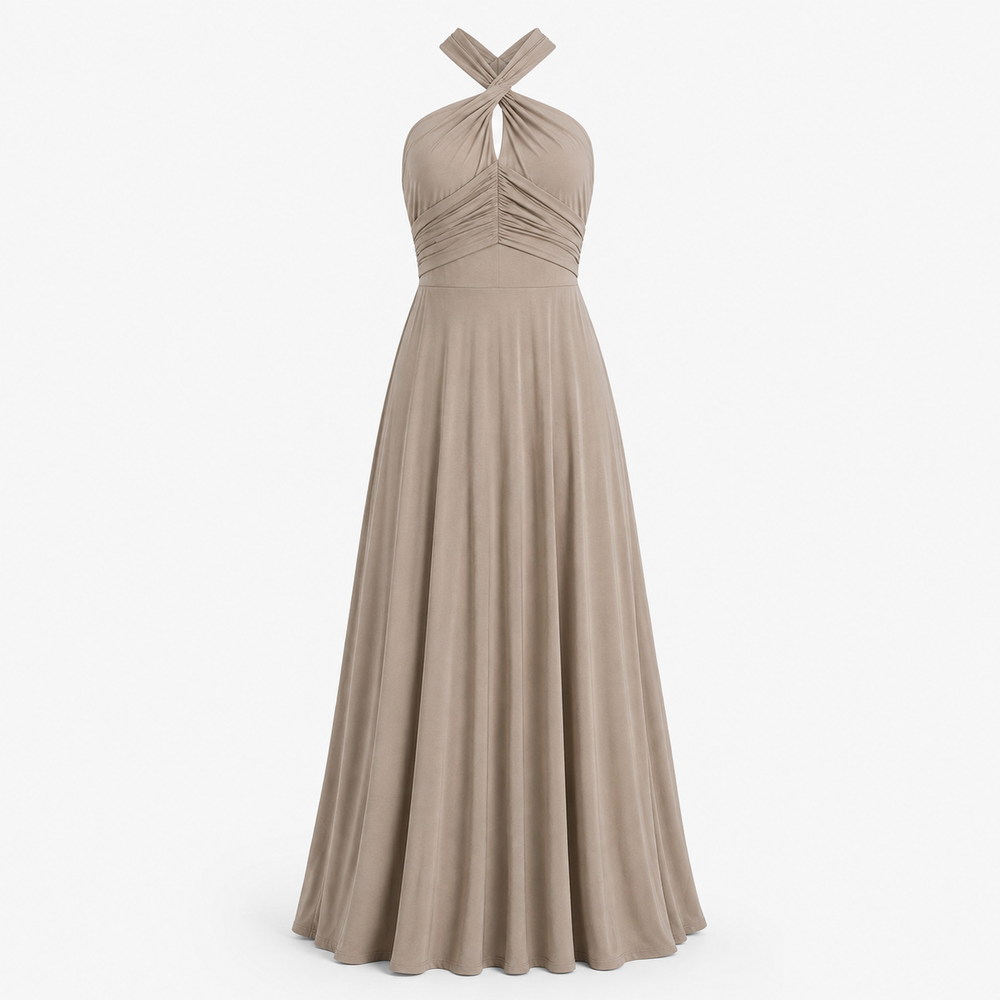 Women’s Convertible Multiway Maxi Dress – Backless Wrap Style for Weddings and Events