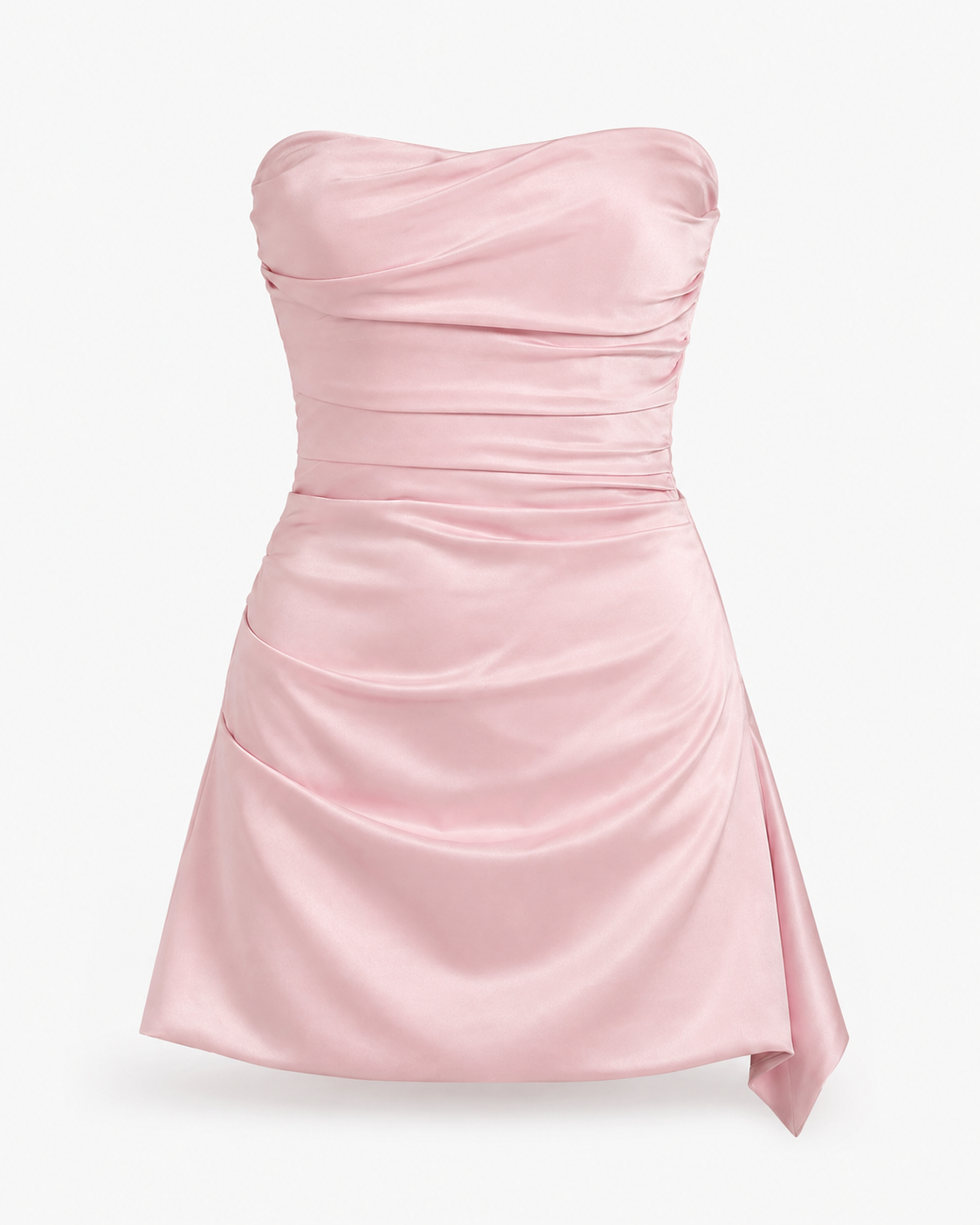 Women’s Strapless Ruched Mini Dress – Fitted Cocktail Style for Evening Events