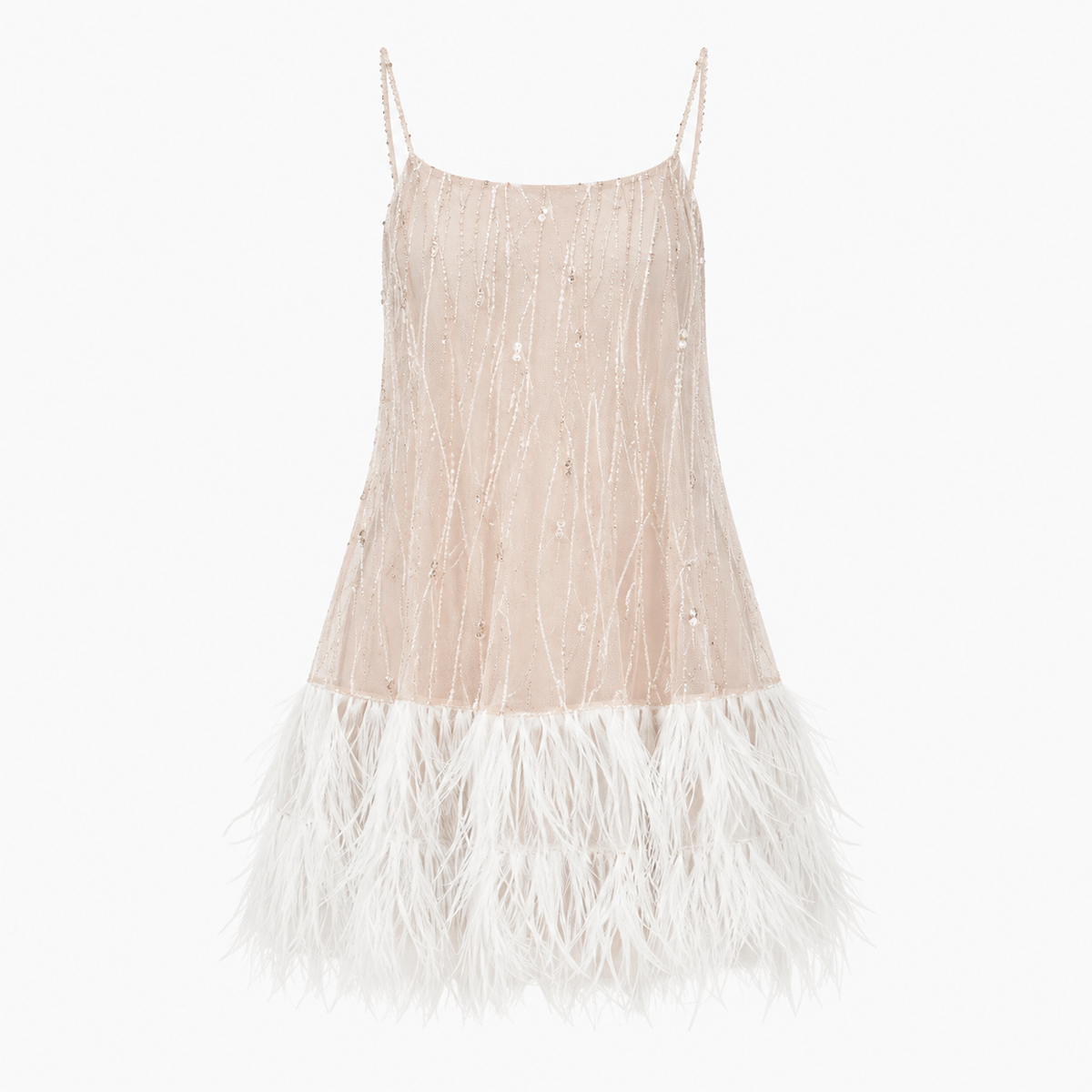 Women’s Fringe Mini Dress – Embellished Cami Party Style for Evening Events