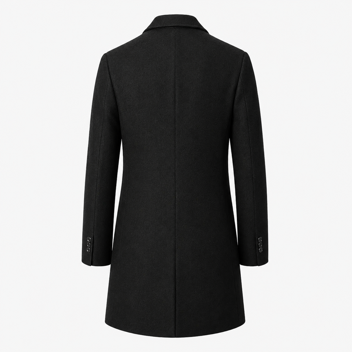 Men’s Mid-Length Tweed Overcoat – Straight-Cut Tailored Layer for Smart Everyday Wear