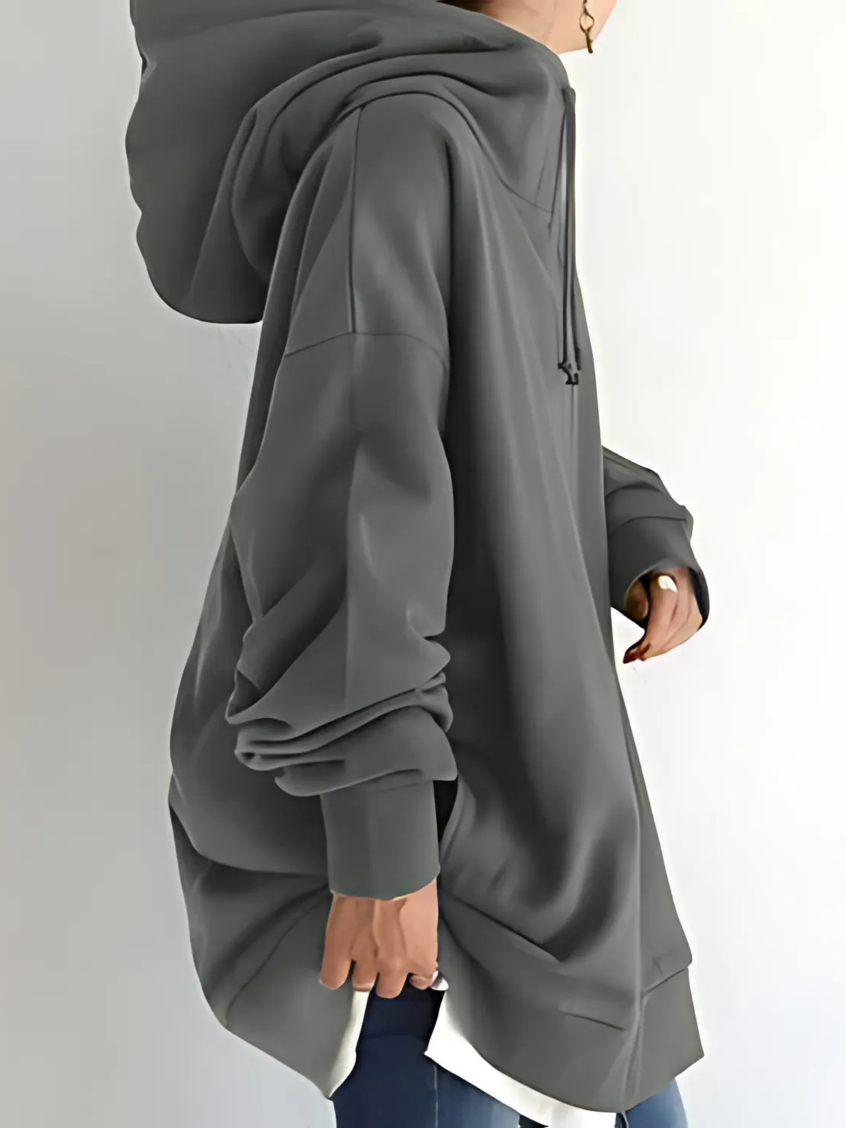 Women’s Zip-Up Hoodie – Drawstring Hood with Side Pockets