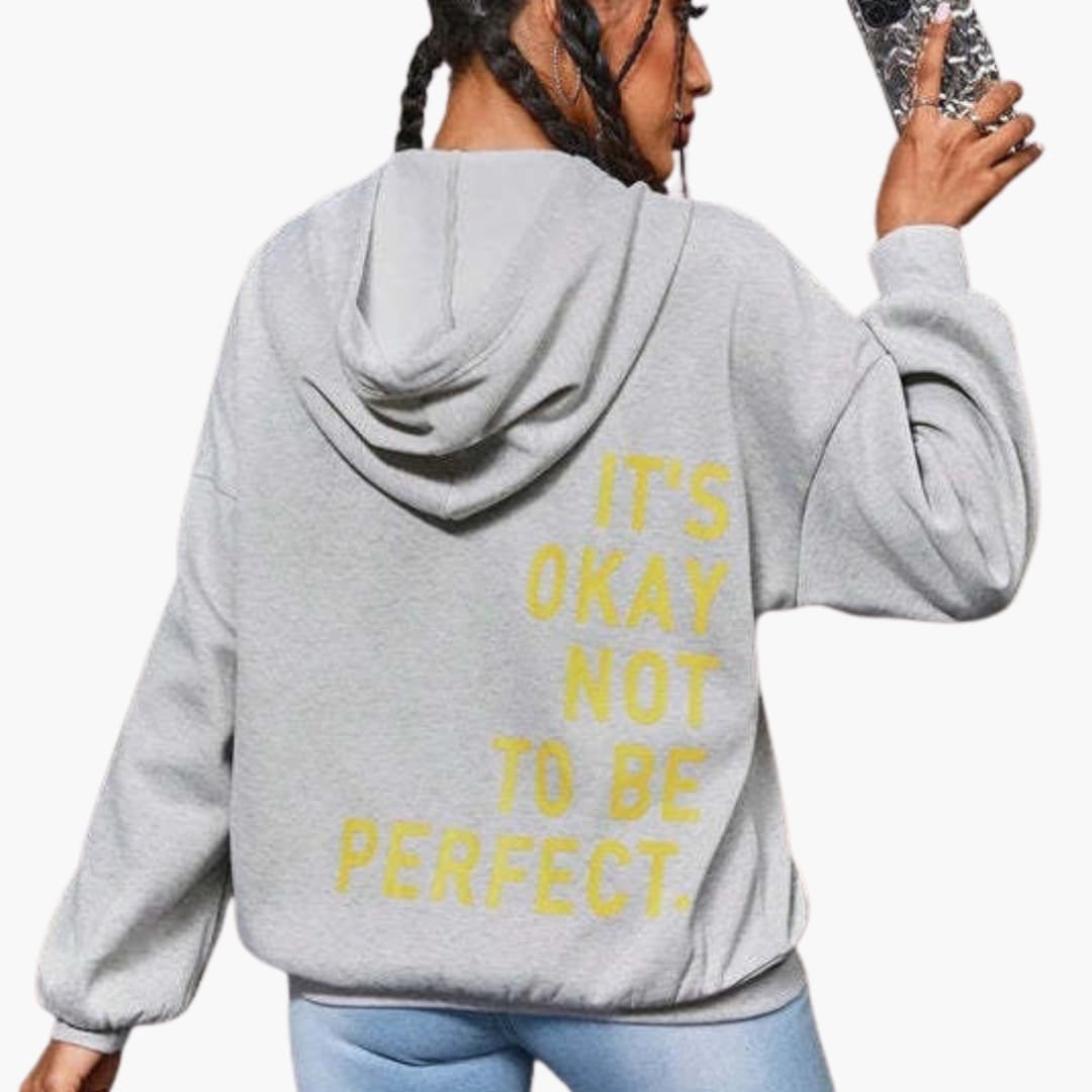 Women’s Oversized Hoodie – Large Back Print with Drawstring Hood