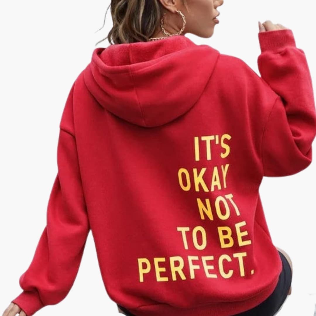 Women’s Oversized Hoodie – Large Back Print with Drawstring Hood